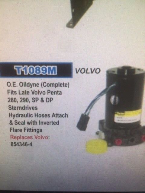 New T1089M Volvo 854346-4 Trim Pump Motor and Reservoir
