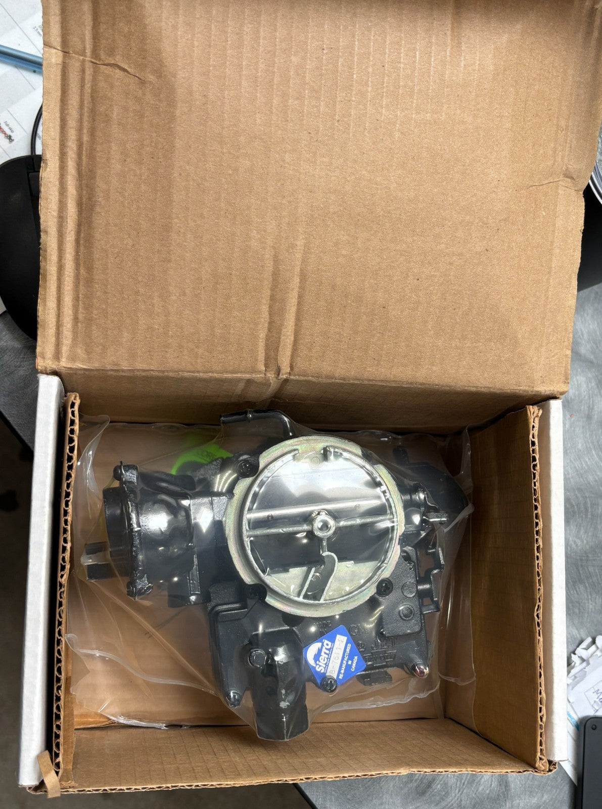Marine carburetor 2 BBL rochester replaces Sierra part # 18-7611-2 5.0 and 5.7