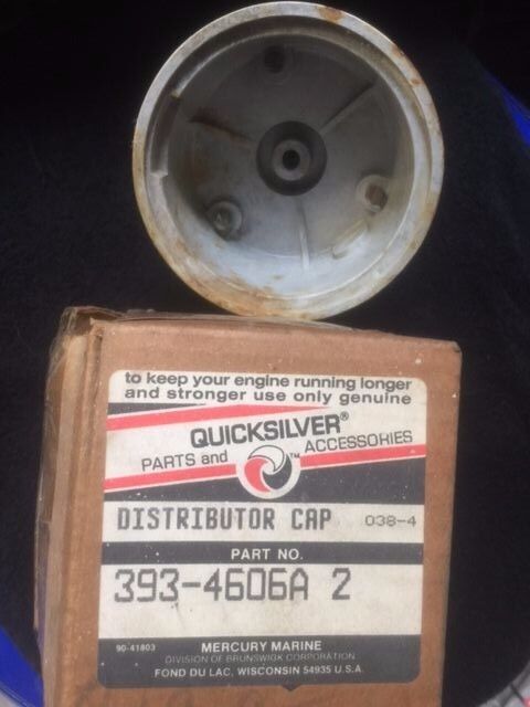 393-4606A 2 OEM Quicksilver, Mercury, Mercruiser Distributor Cap for 650 Merc