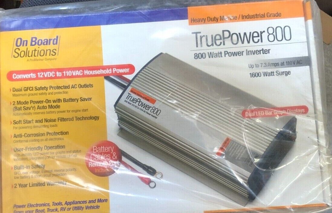 TRUEPOWER 800 WATT POWER INVERTER CONVERTS 12VDC TP 110VAC HOUSEHOLD POWER