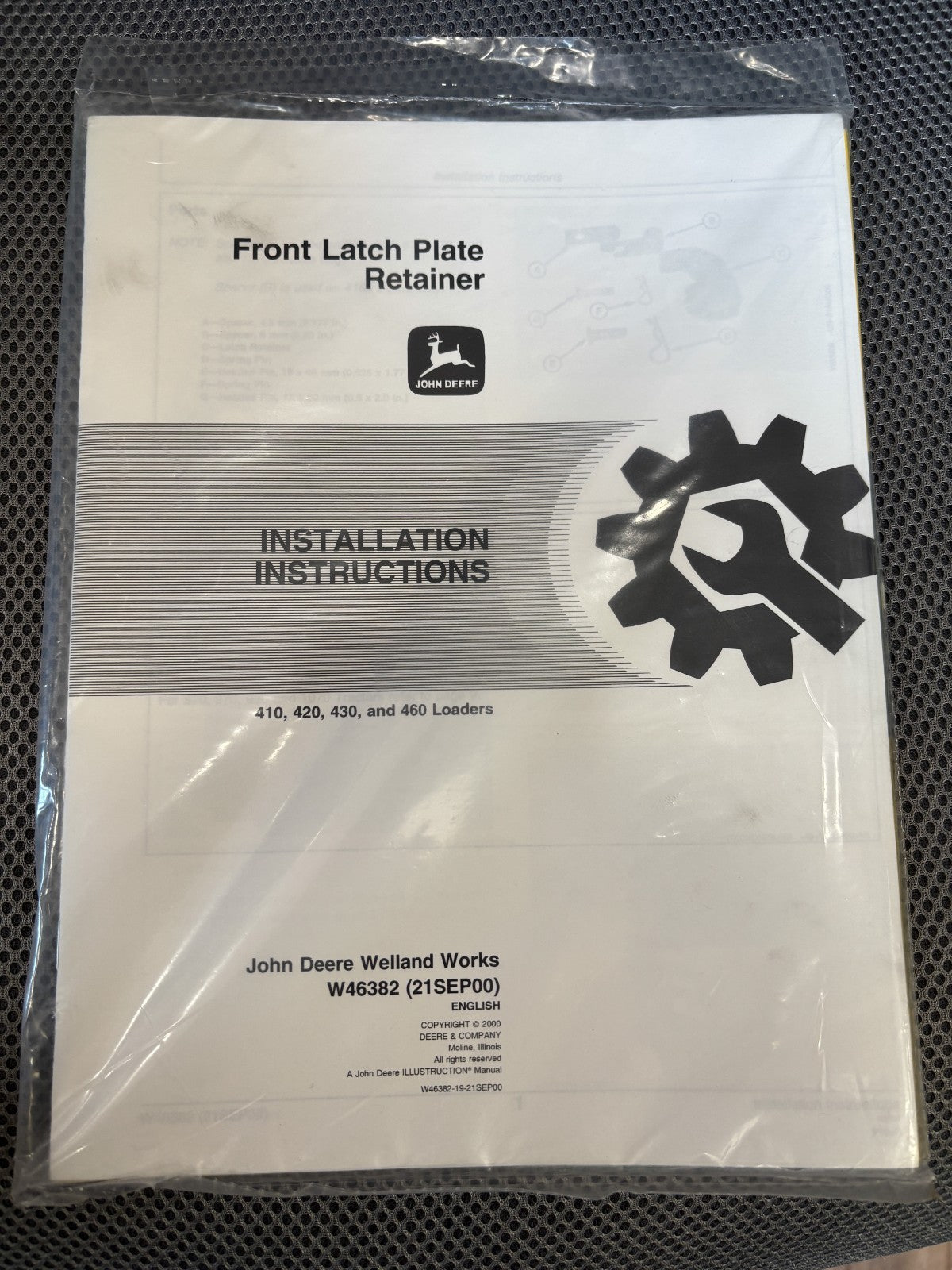 John Deere operator's manual 430 and 460 loaders