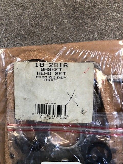 New 876337, 876337-7, 18-2816 Head Gasket Set, Volvo 6 Cyl, NLA