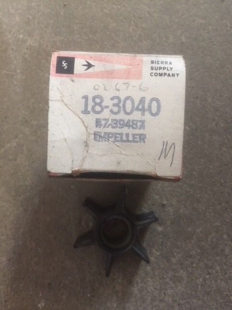 New Sierra 18-3040 Water Pump Impeller, 47-39487 Mercury Outboard