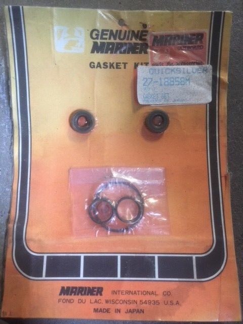 New OEM 27-18858M, 18858M Mariner 2 HP, Quicksilver, Mercury Gasket Set, NLA