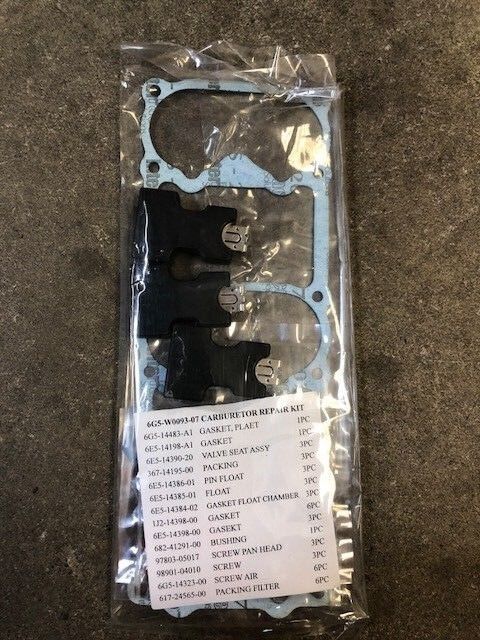 9-37504 Mallory Carb Carburator Kit, 18-7002, 6E5-W0093-08-00 Yamaha