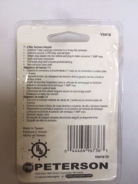 New V5416 7-4 Way Harness Adapter