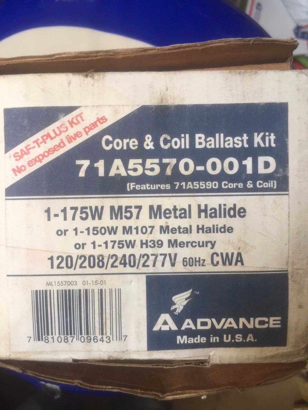 New 71A5570-001D Core & Coil Ballast Kit, Advance