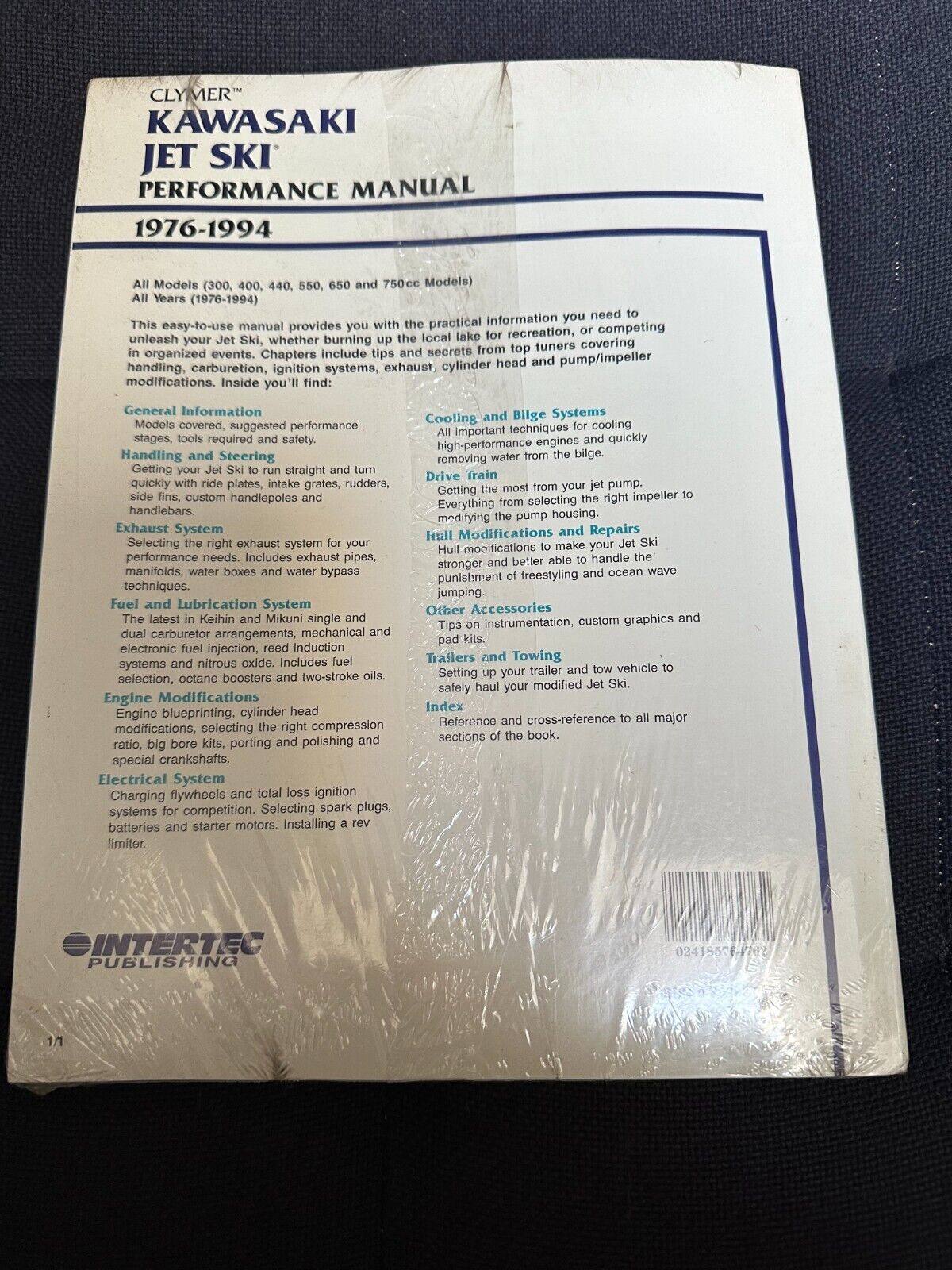 CLYMER KAWASAKI JET SKI PERFORMANCE MANUAL 1976-1994 / W804