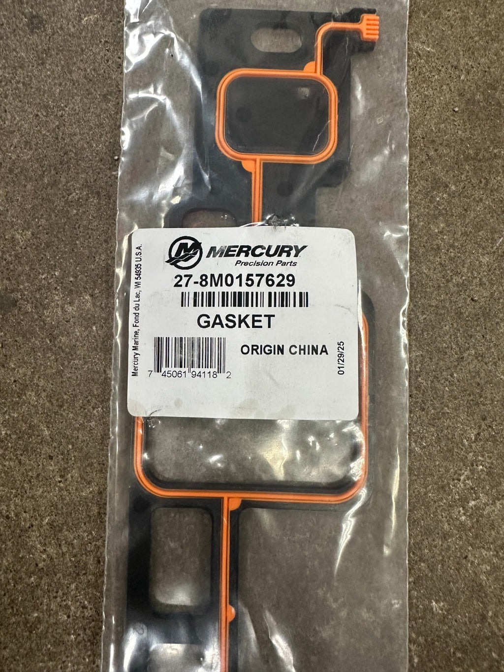 8M0157629 OEM MERCURY GASKET, 27-8M0157629