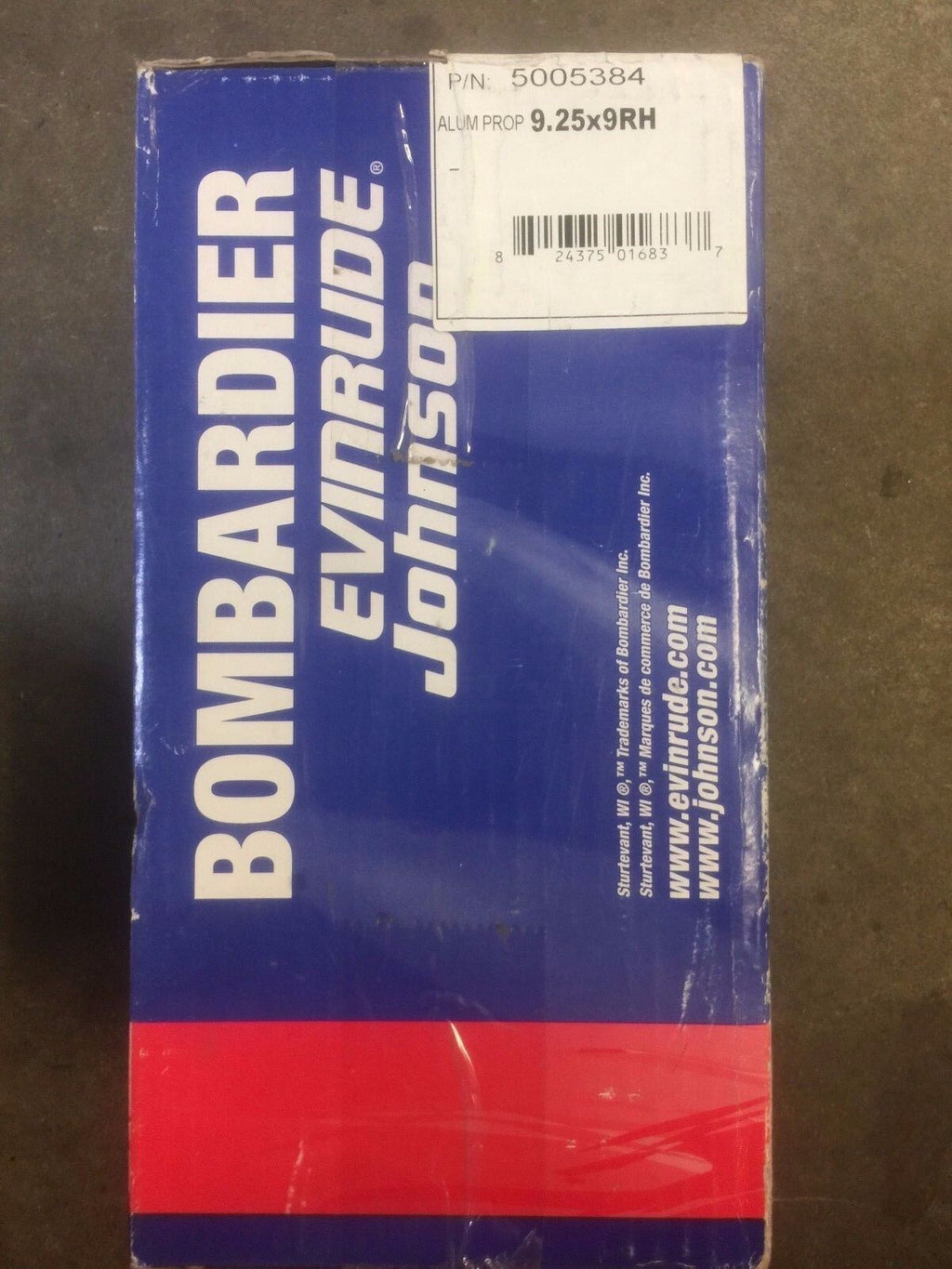 New 5005384 OMC, Johnson, Evinrude Propeller 9.25 x 9 Right Hand