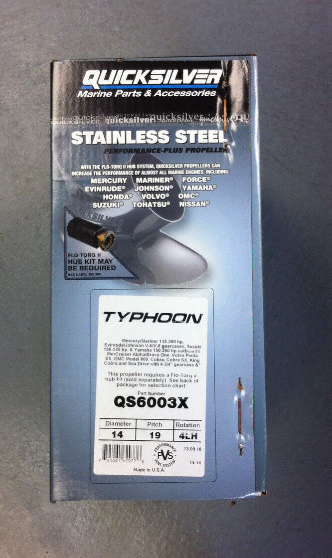 Quicksilver Stainless Propeller 14 x 19 QS6003X