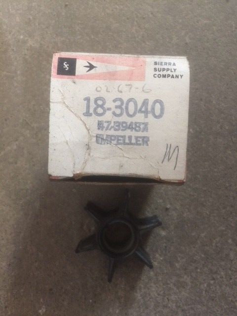 New Sierra 18-3040 Water Pump Impeller, 47-39487 Mercury Outboard