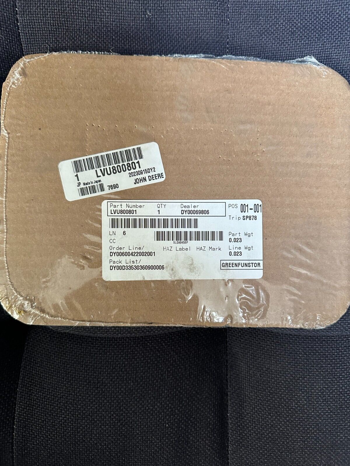OEM LVU800801 JOHN DEERE GASKET