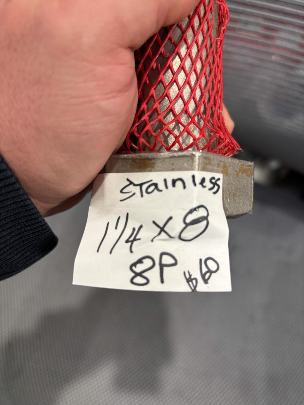 Stainless Bolt 1 1/4" x 8" 8P