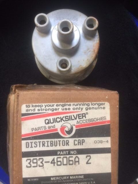 393-4606A 2 OEM Quicksilver, Mercury, Mercruiser Distributor Cap for 650 Merc