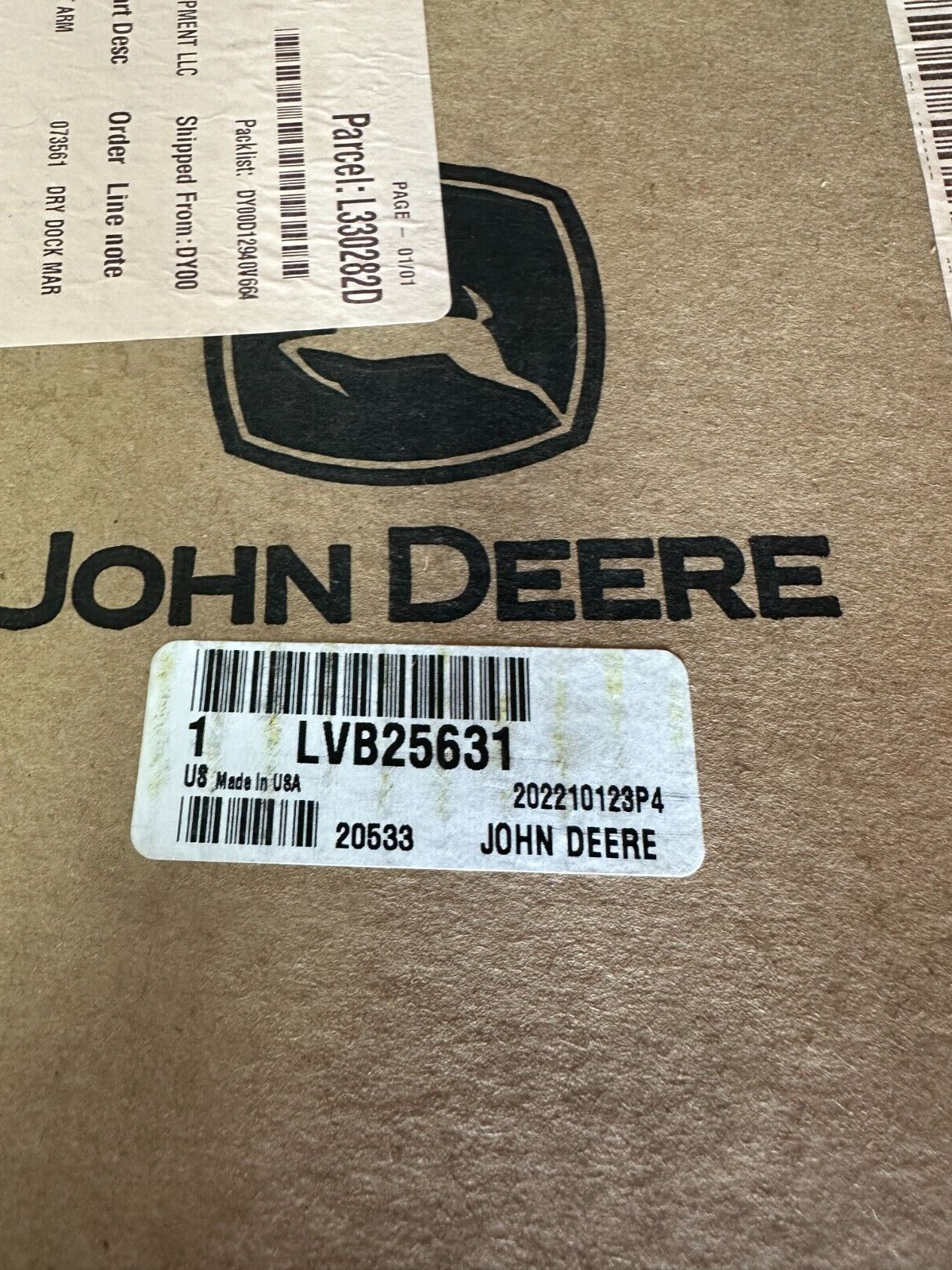 LVB25631 OEM JOHN DEERE LIFT ARM MOUNTING KIT