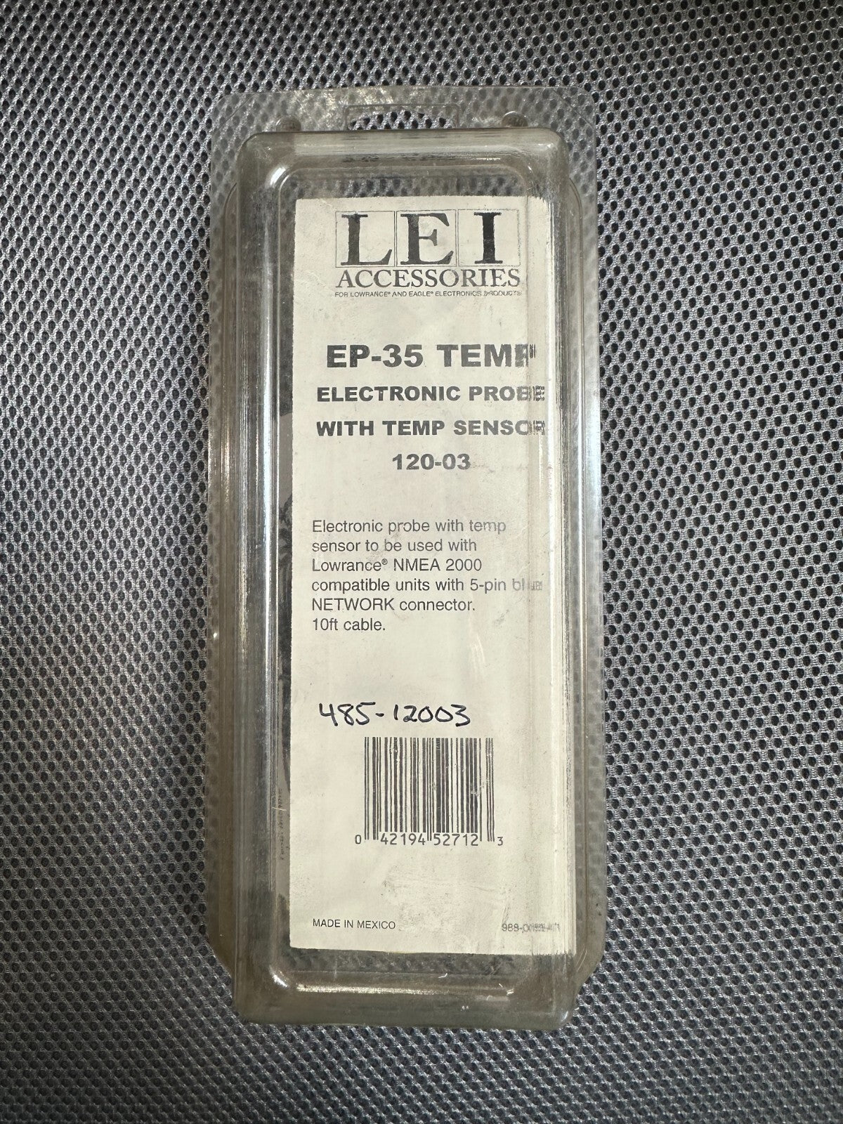 LEI LOWRANCE EP-35 TEMP ELECTRONIC PROBE WITH TEMP SENSOR 120-03