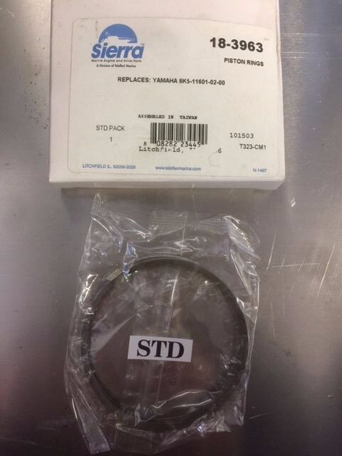 New 18-3963 Piston Ring, 6K5-11601-02-00 Yamaha