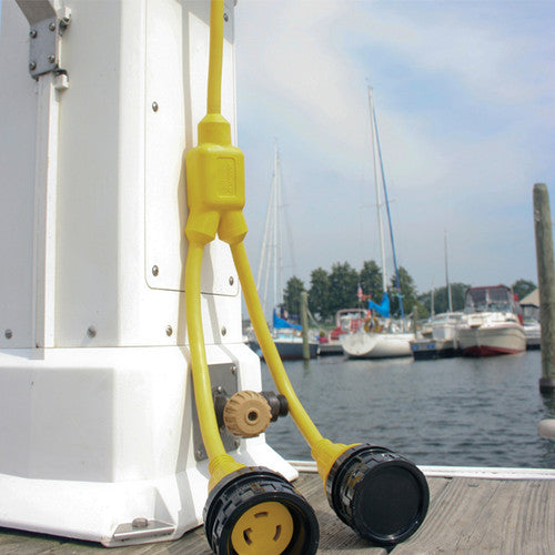 Marinco Y Shore Power Adapter 30A Boat to 30A Dock