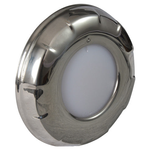 Lumitec Aurora - LED Dome Light - Polished SS Finish - 2-Color Blue Dimming