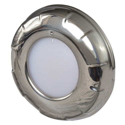 Lumitec Aurora - LED Dome Light - Polished SS Finish - 2-Color Blue Dimming