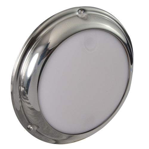 Lumitec Touch Dome Light - Polished SS Finish - 2-Color Blue Dimming