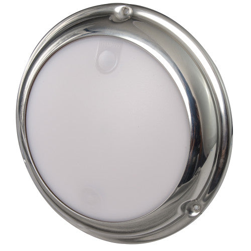 Lumitec Touch Dome Light - Polished SS Finish - 2-Color Blue Dimming