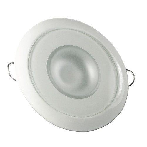 Lumitec Mirage - Flush Mount Down Light - Glass Finish/White Bezel - White Non-Dimming