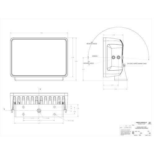 Lumitec Maxillumeh120 - Trunnion Flood Light - White Housing - Dimming