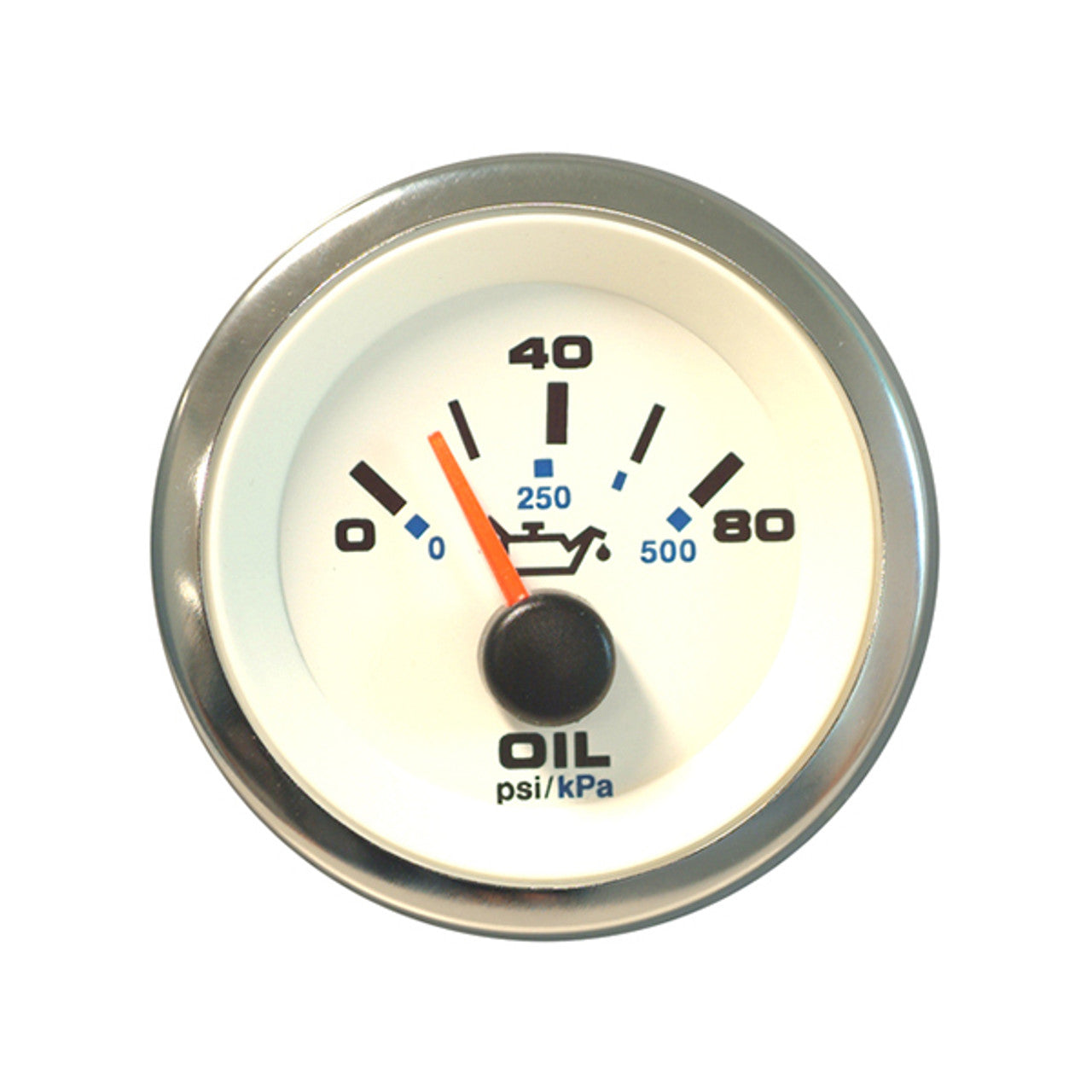 Sierra 62542P White Premier Pro Series Oil Pressure Gauge