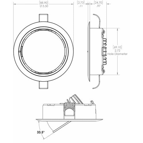 Lumitec Mirage  Down Light - RGBW Dimming - Polished Bezel