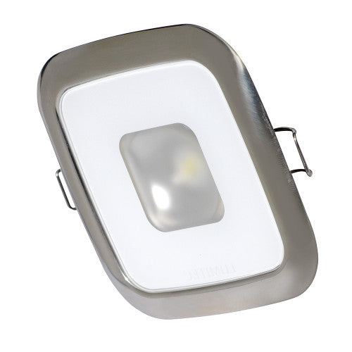 Lumitec Square Mirage Down Light - Red/Blue Non-Dimming - Polished Bezel