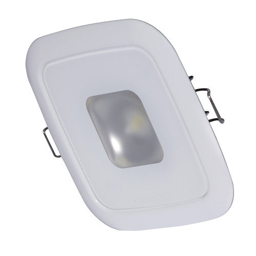 Lumitec Square Mirage Down Light - RGBW Dimming - White Bezel