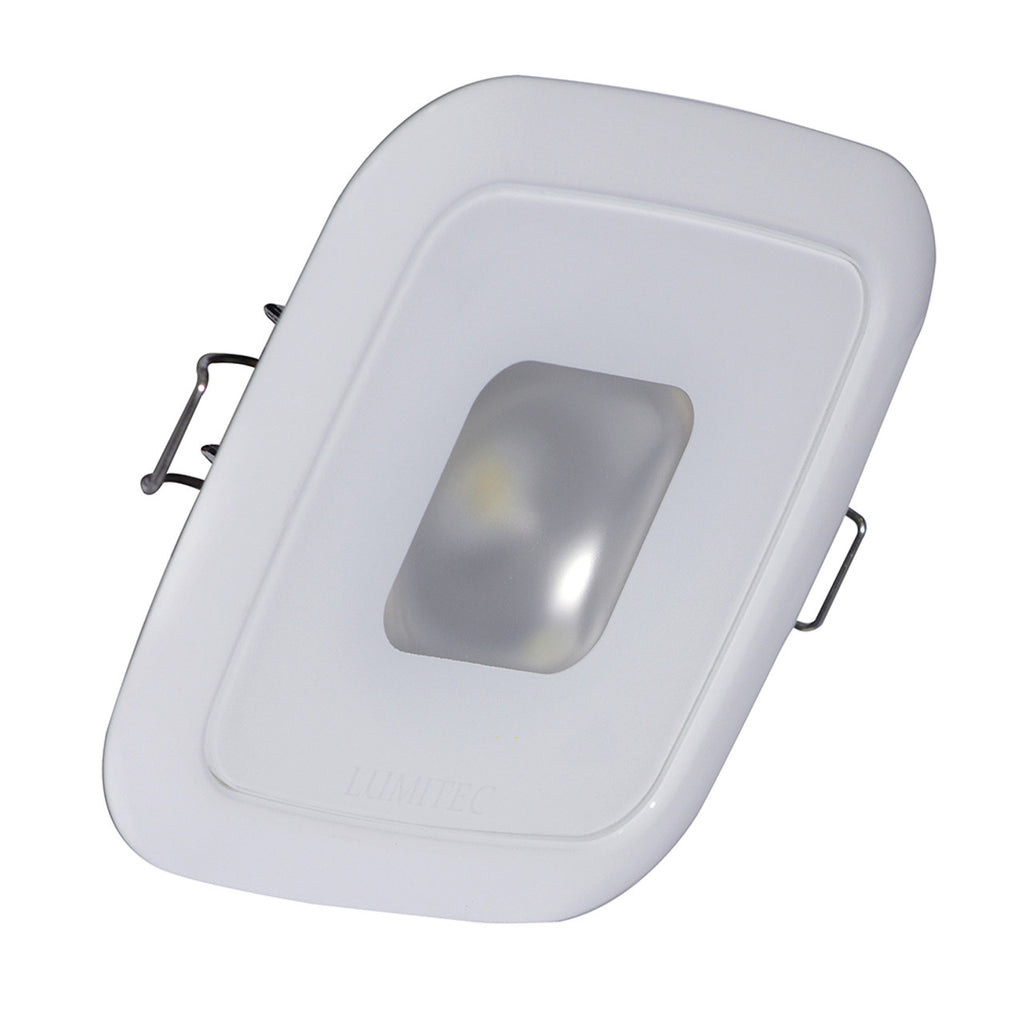Lumitec Square Mirage Down Light - RGBW Dimming - White Bezel