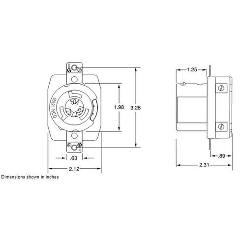 Marinco 50 Amp Shore Power Receptacle