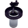 Perko Chrome Gas Deck Fill with Black Plastic Cap and Flange