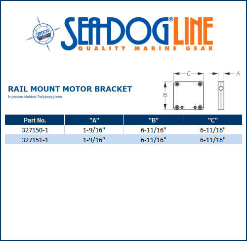 Sea Dog Rail Mount Motor Bracket