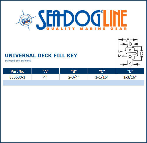 Sea Dog Stainless Steel Multi-Function Marine Deck Plate Key