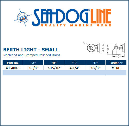Sea Dog Brass Boat Berth Light