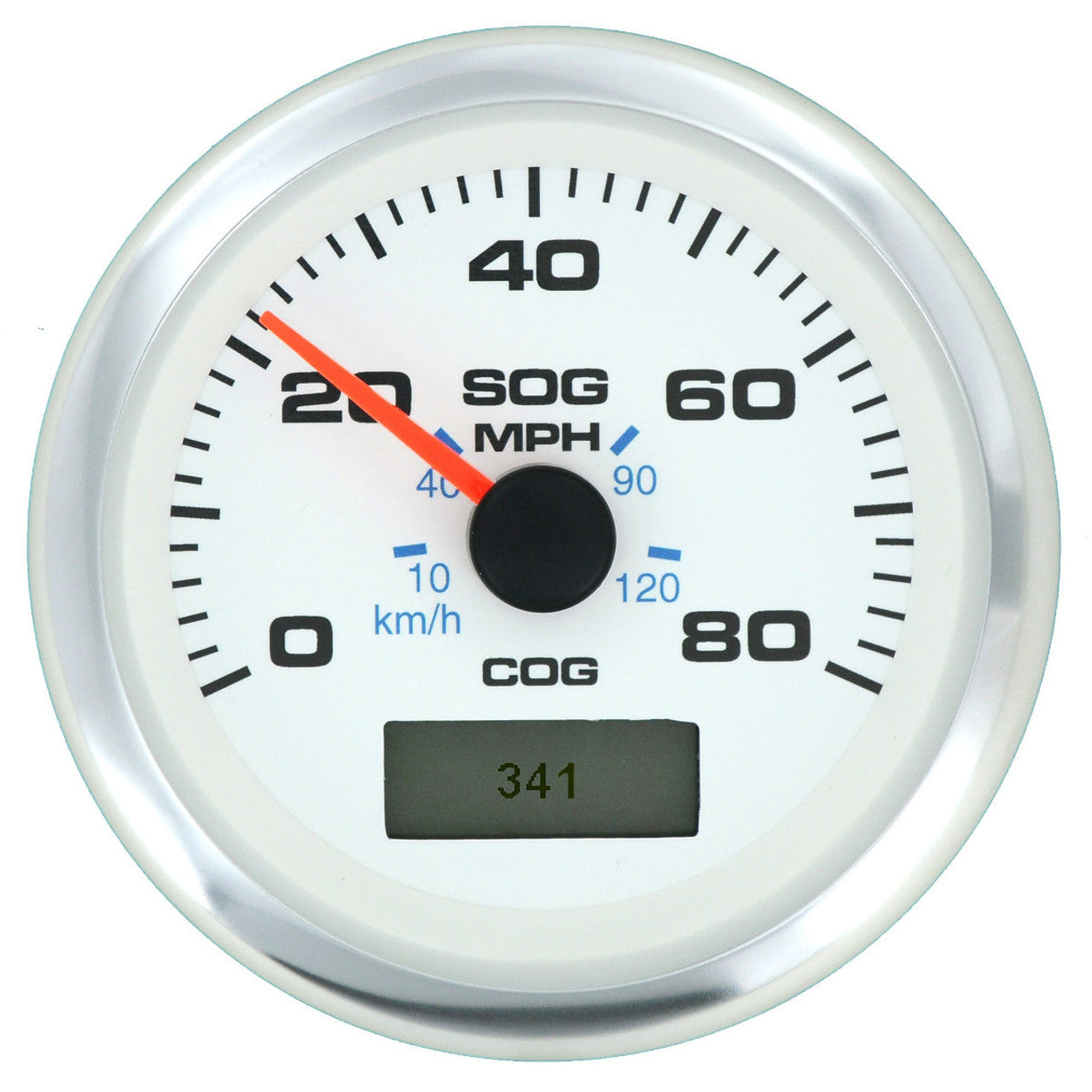 Sierra 781-625-080P GPS Speedometer 80MPH Domed SS